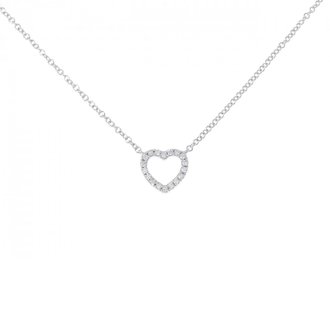 TIFFANY & CO. METRO HEART MINI NECKLACE: Tiffany & Co. Metro Heart mini Necklace Brand: Tiffany Type: Necklace Material: 750 White Gold Main Stone Natural Color: White Gold Size: 41cm Accessories: None Accessories Notice: When
