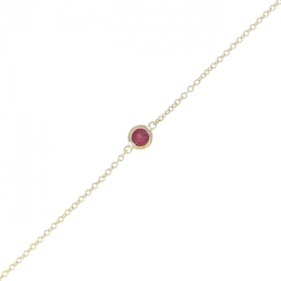 TIFFANY & CO. BY THE YARD BRACELET: Tiffany & Co. By the Yard Bracelet Brand: Tiffany Type: Bracelet Material: 750 Yellow Gold Main Stone Ruby Color: Yellow Gold Size: 18.5cm ActualSize Max W: 4.2mm Accessories: None