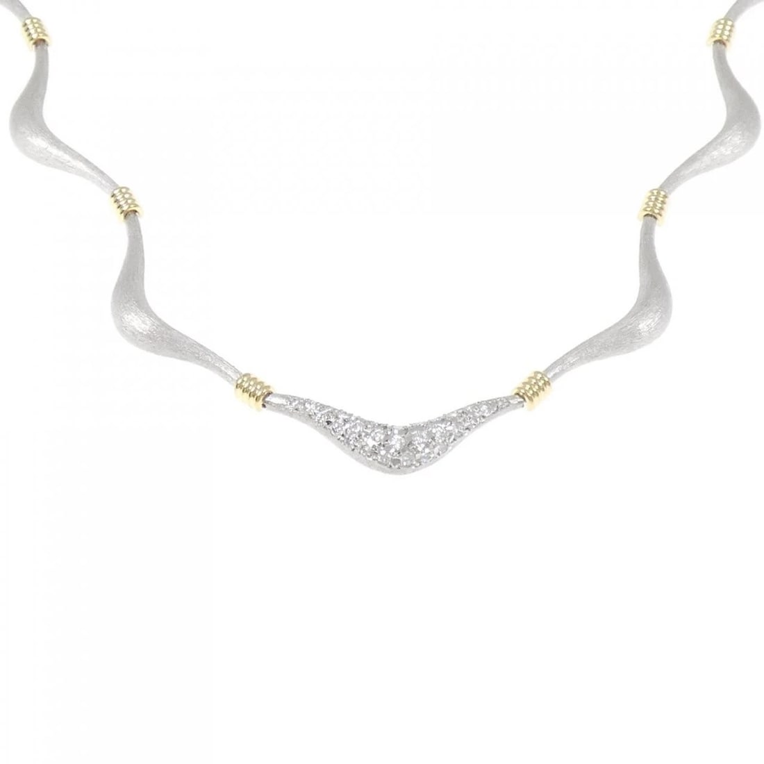 MIKIMOTO DIAMOND NECKLACE: MIKIMOTO Diamond Necklace Brand: MIKIMOTO Type: Necklace Material: Platinum 950 K18 Yellow Gold Main Stone Natural Color: Platinum Yellow Gold Size: 42cm Accessories: None Accessories Notice:
