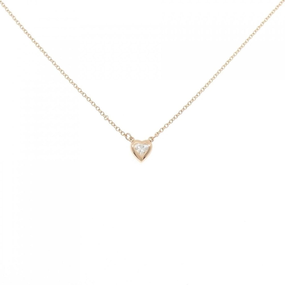 TIFFANY BY THE YARD HEART NECKLACE: Tiffany By the Yard Heart Necklace Brand: Tiffany Type: Necklace Material: 750 Pink Gold Main Stone Natural Color: Pink Gold Size: 42cm Accessories: None Accessories Notice: When purchasing