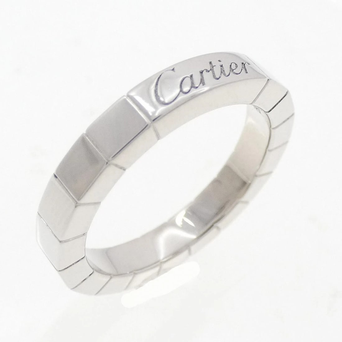 CARTIER LANIERES RING: Cartier Lanieres Ring Brand: Cartier Type: Ring Material: 750 White Gold Color: White Gold Size: 4.5-5 (US size) Accessories: None Accessories Notice: When purchasing pre-owned goods, plea