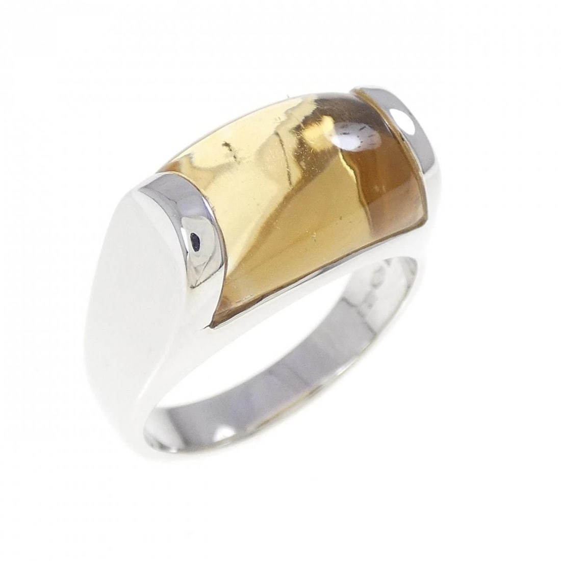 BVLGARI TRONCHETTO RING: Bvlgari Tronchetto Ring Brand: BVLGARI Type: Ring Material: 750 White Gold Main Stone Citrine Color: White Gold Size: 7-7.5 (US size) Accessories: None Accessories Notice: When purchasing