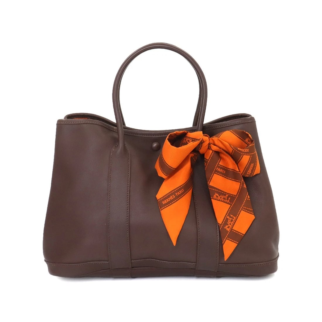 HERMES GARDEN TWILLY 30 TPM TOTE BAG SWIFT LEATHER: HERMES Garden Twilly 30 TPM Tote Bag Swift Leather Brand: HERMES Type: Tote Bag Material: Swift Color: Havane Size: W 11.81 inch, H 8.27 inch, D 5.51 inch Handle 10.6inch (27cm) Accessories: None