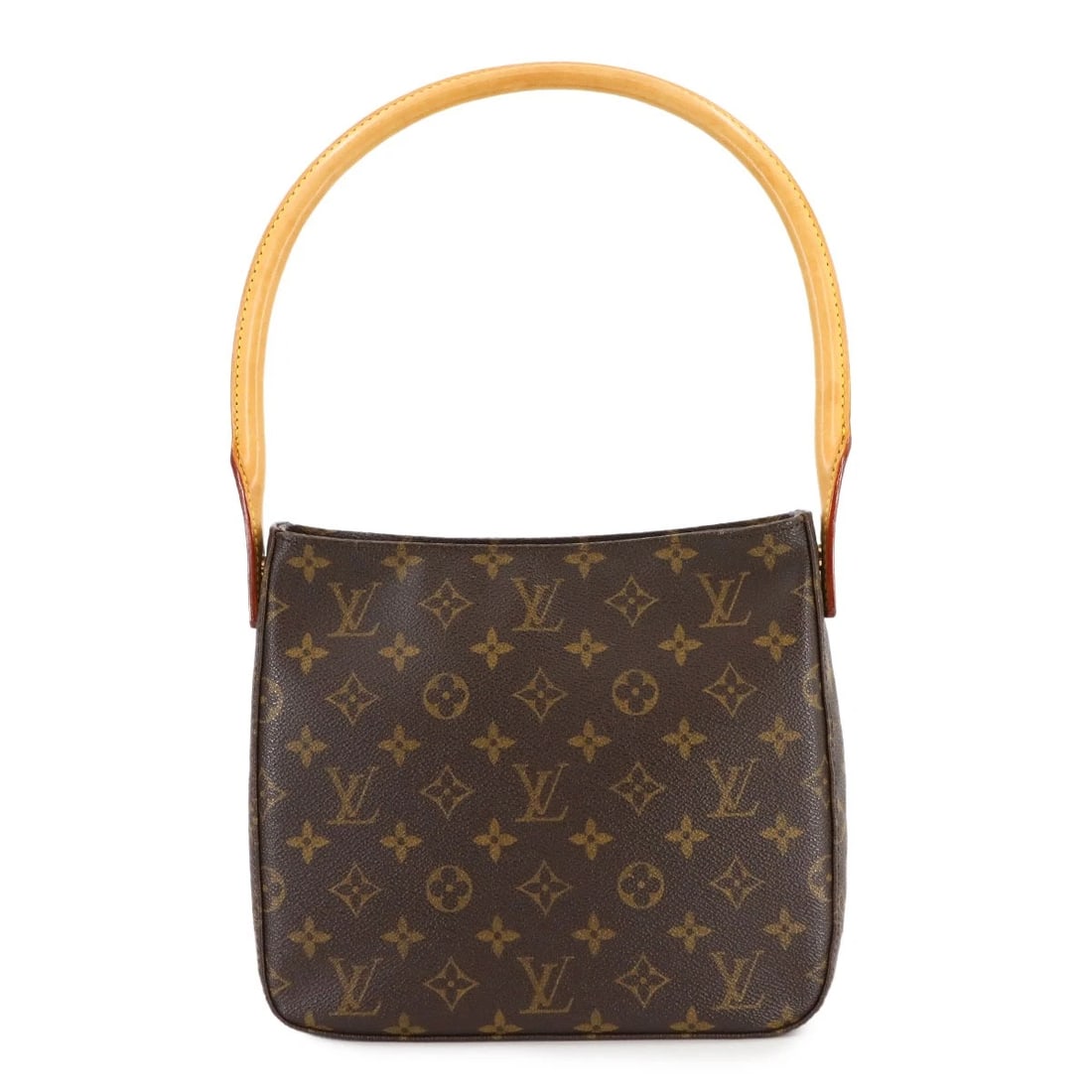 LOUIS VUITTON MONOGRAM LOOPING MM SHOULDER BAG: LOUIS VUITTON Monogram Looping MM Shoulder Bag Brand: LOUIS VUITTON Type: Shoulder Bag Material: Monogram canvas Color: Monogram Size: W 9.45 inch, H 8.46 inch, D 3.94 inch Handle 21.7inch (55cm)