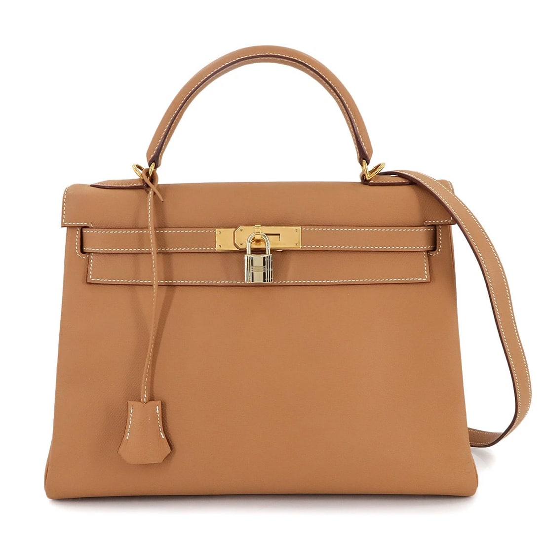 HERMES KELLY 32 EPSOM NATURAL 2WAY HAND SHOULDER BAG (1 of 6)