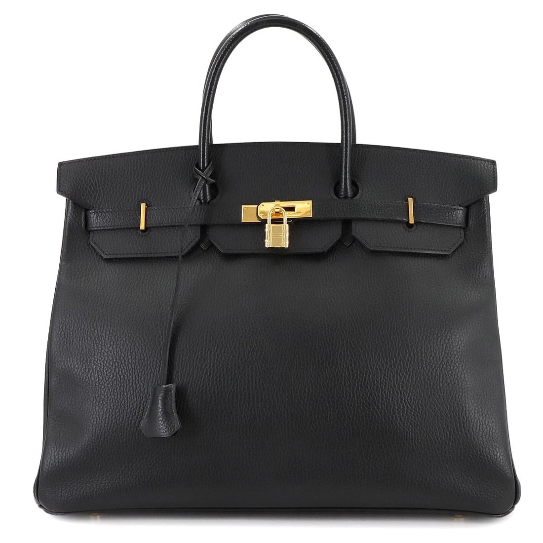 HERMES BIRKIN 40 HAND BAG ARDENNES BLACK PURSE (1 of 9)