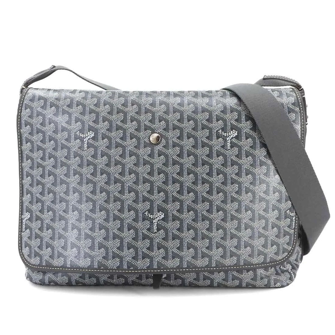 GOYARD CAPETIEN MM SHOULDER BAG PVC LEATHER GRAY PURSE: GOYARD Capetien MM Shoulder Bag PVC Leather Gray Purse Brand: GOYARD Type: Shoulder Bag Material: PVC , Leather Color: Gray Size: W 13.58 inch, H 10.63 inch, D 5.12 inch Shoulder (max.) 50.4inch (
