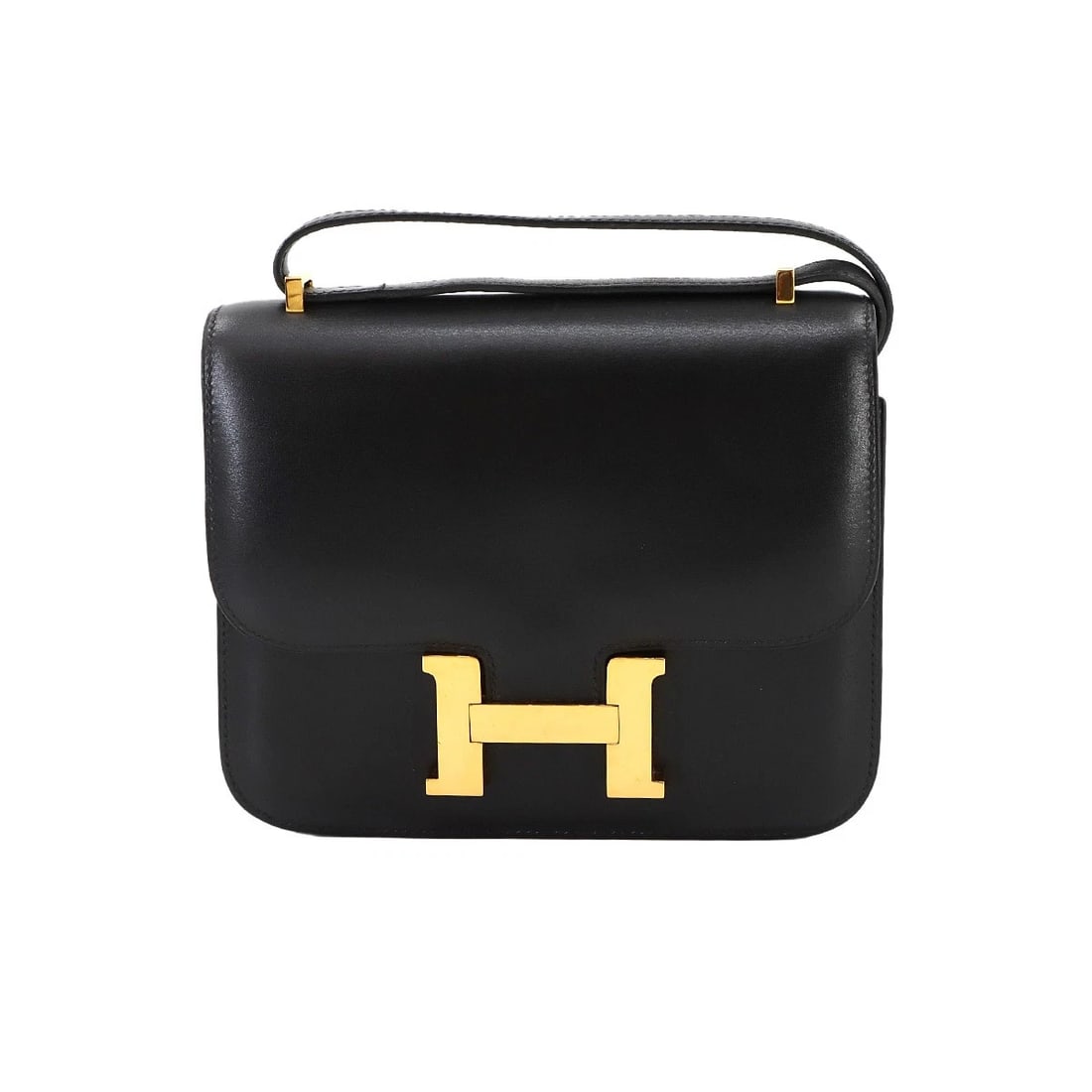 HERMES CONSTANCE MINI 18 SHOULDER BAG BOX CALF BLACK PURSE (1 of 8)