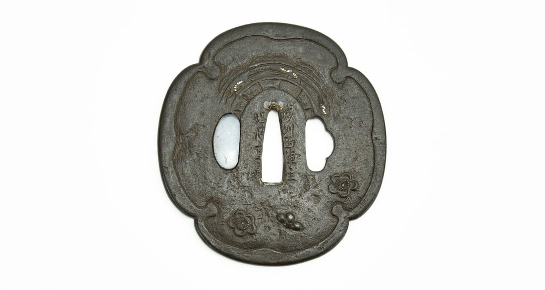 IRON TSUBA FLOWER MOTIF (1 of 2)