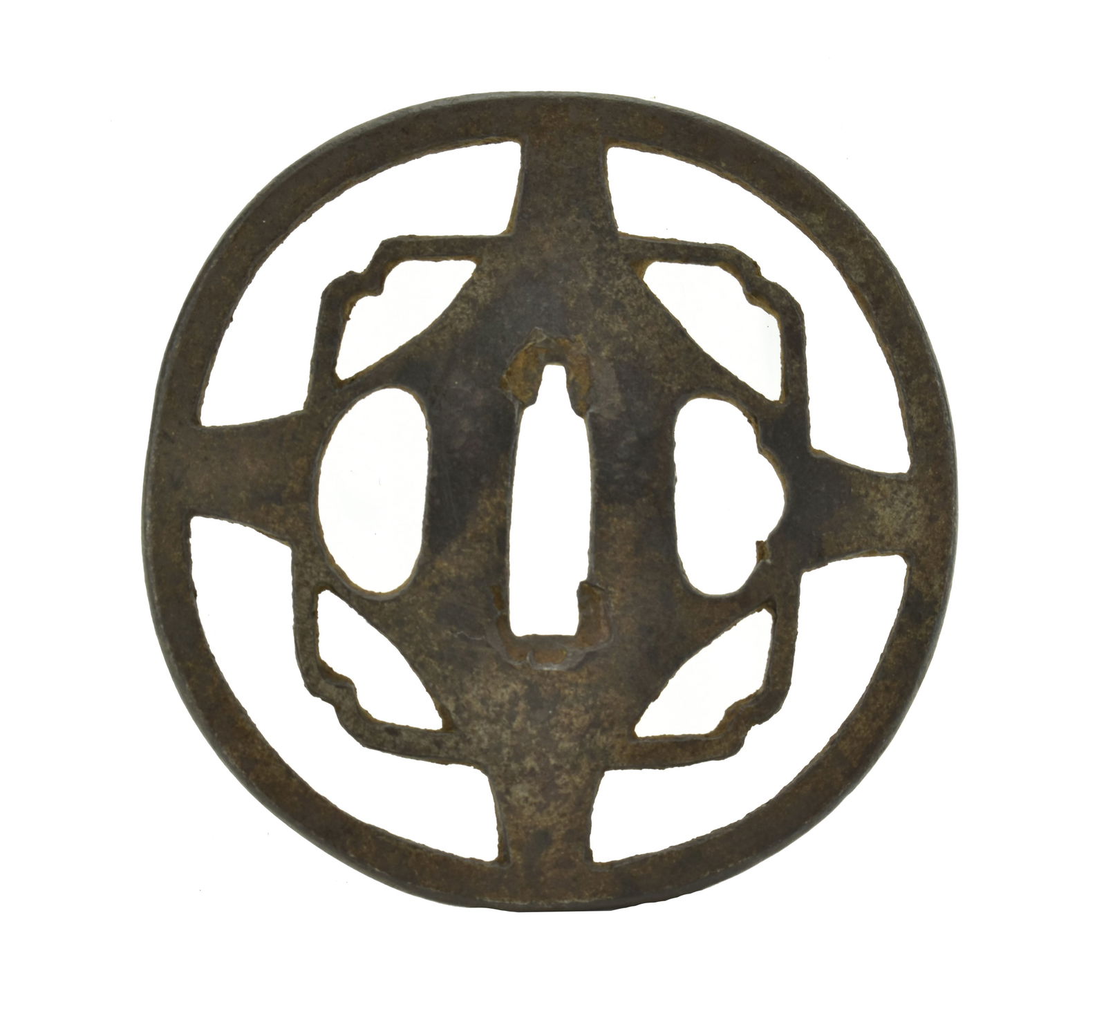 AUTHENTIC JAPANESE TSUBA: Authentic Japanese Tsuba Description: Authentic Japanese Tsuba Size: None Accessories: None Accessories Notice: When purchasing pre-owned goods, please refer to the photos of the items to check the