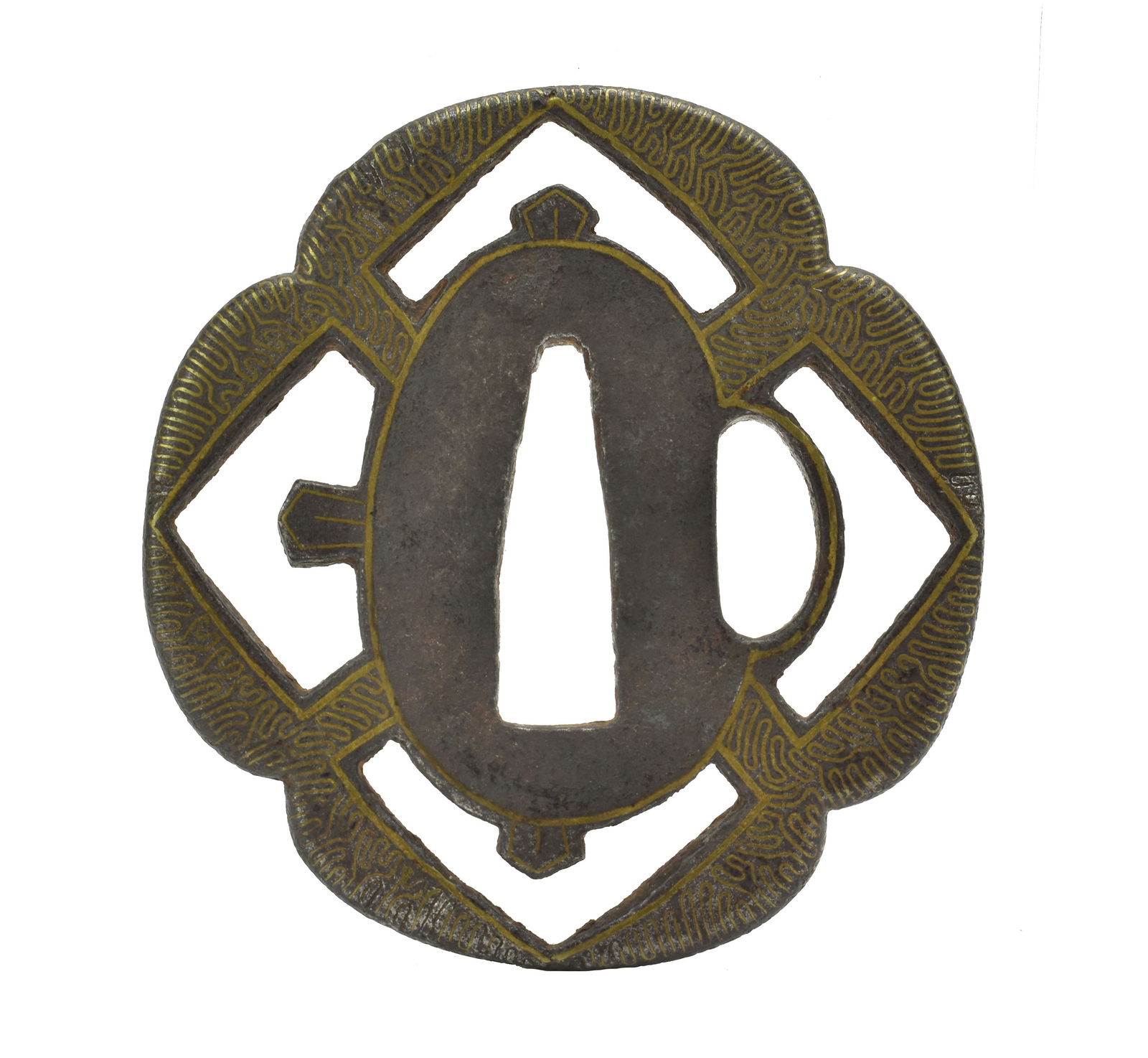 AUTHENTIC JAPANESE TSUBA: Authentic Japanese Tsuba Description: Authentic Japanese Tsuba Size: None Accessories: None Accessories Notice: When purchasing pre-owned goods, please refer to the photos of the items to check the