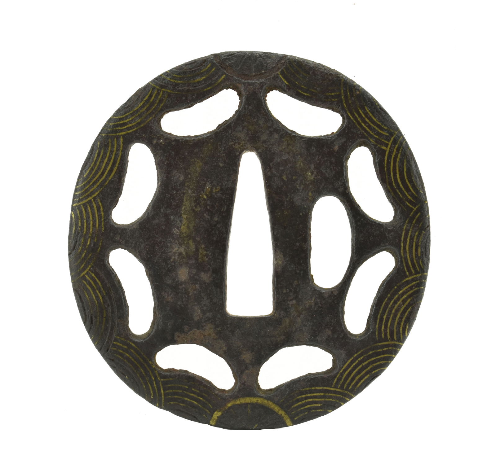 AUTHENTIC JAPANESE TSUBA: Authentic Japanese Tsuba Description: Authentic Japanese Tsuba Size: None Accessories: None Accessories Notice: When purchasing pre-owned goods, please refer to the photos of the items to check the