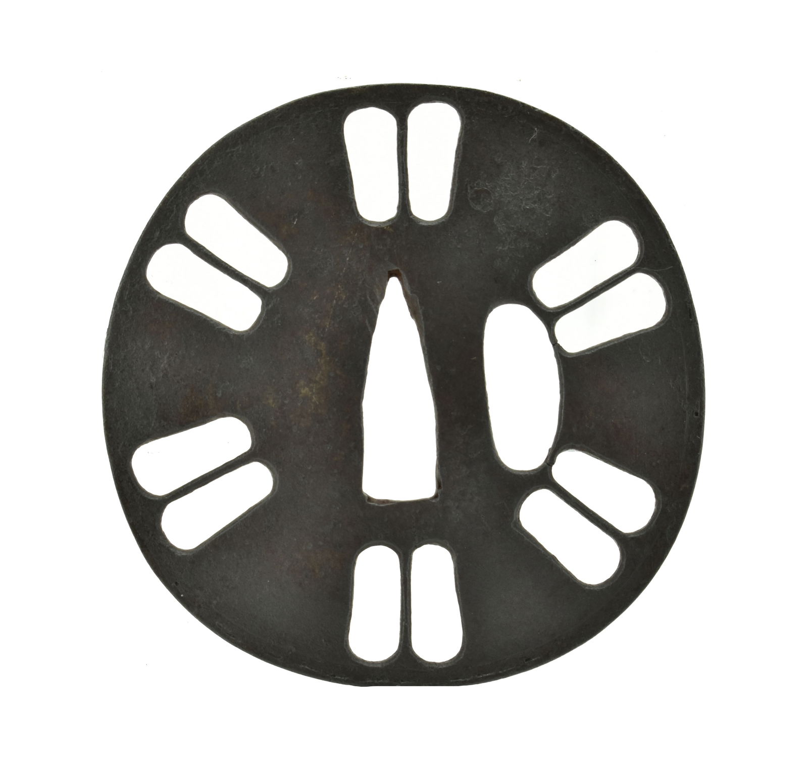 AUTHENTIC JAPANESE TSUBA: Authentic Japanese Tsuba Description: Authentic Japanese Tsuba Size: None Accessories: None Accessories Notice: When purchasing pre-owned goods, please refer to the photos of the items to check