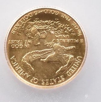 1991 $5 AMERICAN GOLD EAGLE - 2