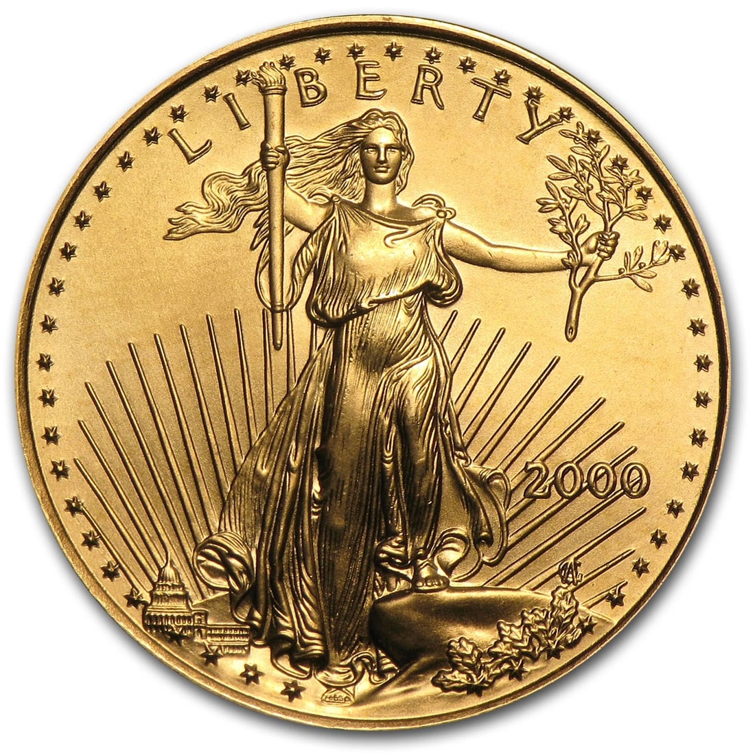 2000 1/4 OZ AMERICAN GOLD EAGLE BU (1 of 2)