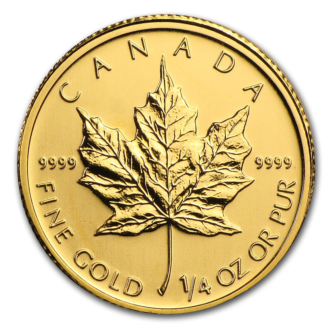 2010 CANADA 1/4 OZ GOLD MAPLE LEAF BU (1 of 2)