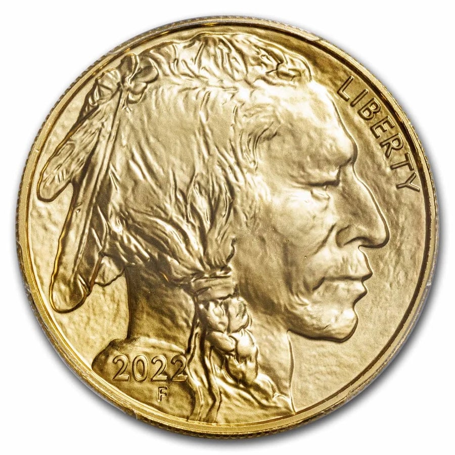 2022 1 OZ GOLD BUFFALO: 2022 1 oz Gold Buffalo Brand : US Mint Year : 2022 Denomination : 50 Dollars Fineness : 0.9999 Country of Origin/Country/Region of Manufacture : United States Coin : None Brand/Mint : None 