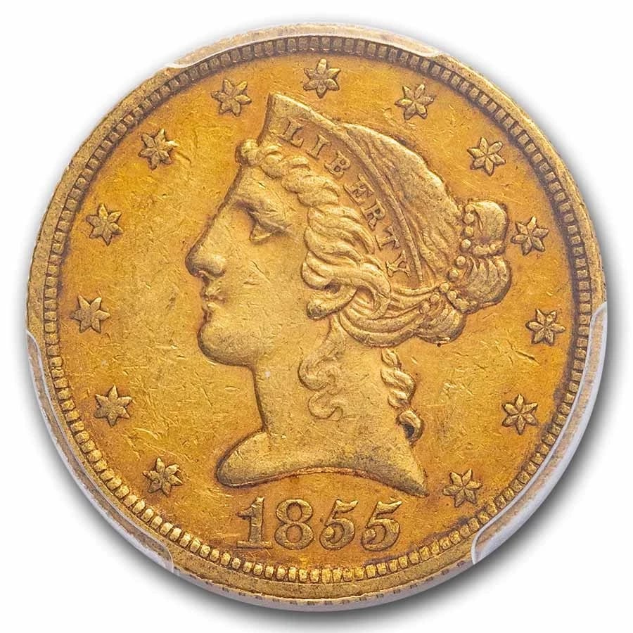 1855-C $5 LIBERTY GOLD HALF EAGLE (1 of 2)