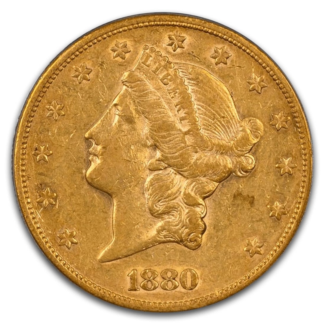 1880-S $20 LIBERTY GOLD DOUBLE EAGLE (1 of 2)