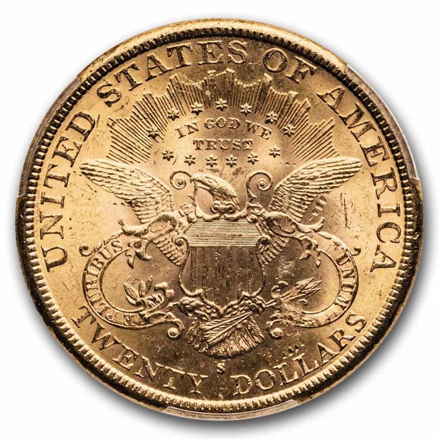 1885-S $20 LIBERTY GOLD DOUBLE EAGLE - 2