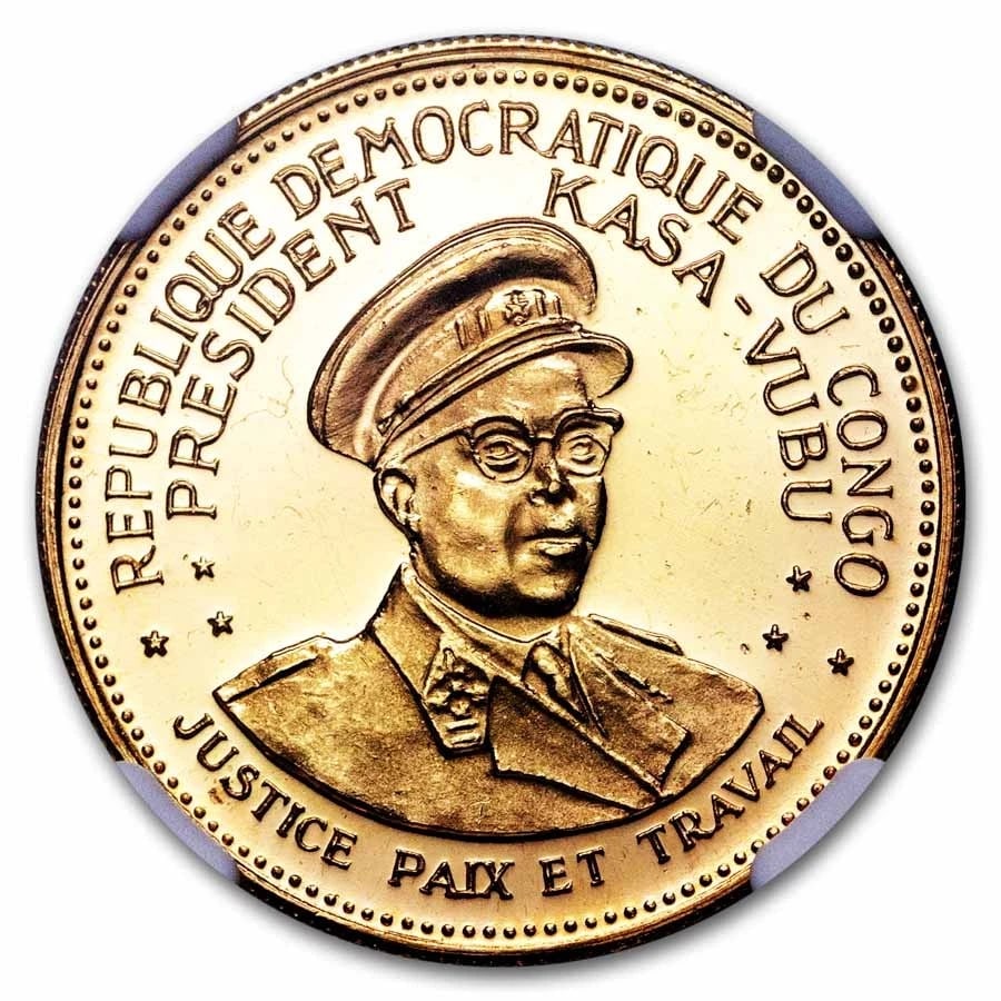 1965 CONGO PROOF GOLD 25 FRANCS 5TH ANNIVERSARY: 1965 Congo Proof Gold 25 Francs 5th Anniversary Brand : Not Specified Year : 1965 Denomination : 25 Francs Fineness : 0.9 Country of Origin/Country/Region of Manufacture : Congo Coin : None 