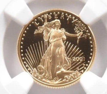 2001-W $5 AMERICAN GOLD EAGLE MERCANTI (1 of 2)
