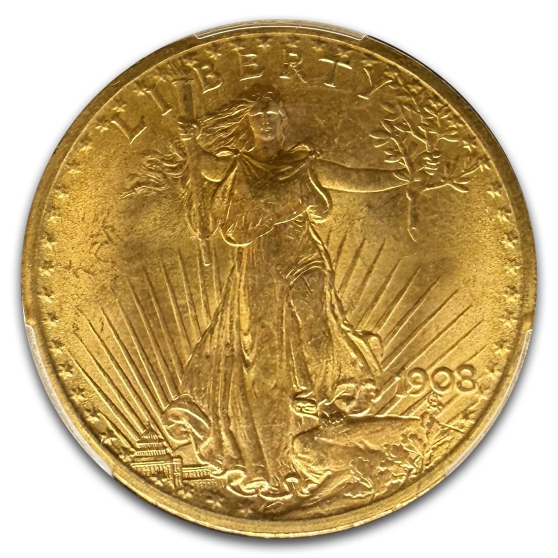 1908 $20 ST GAUDENS GOLD DOUBLE EAGLE (1 of 2)