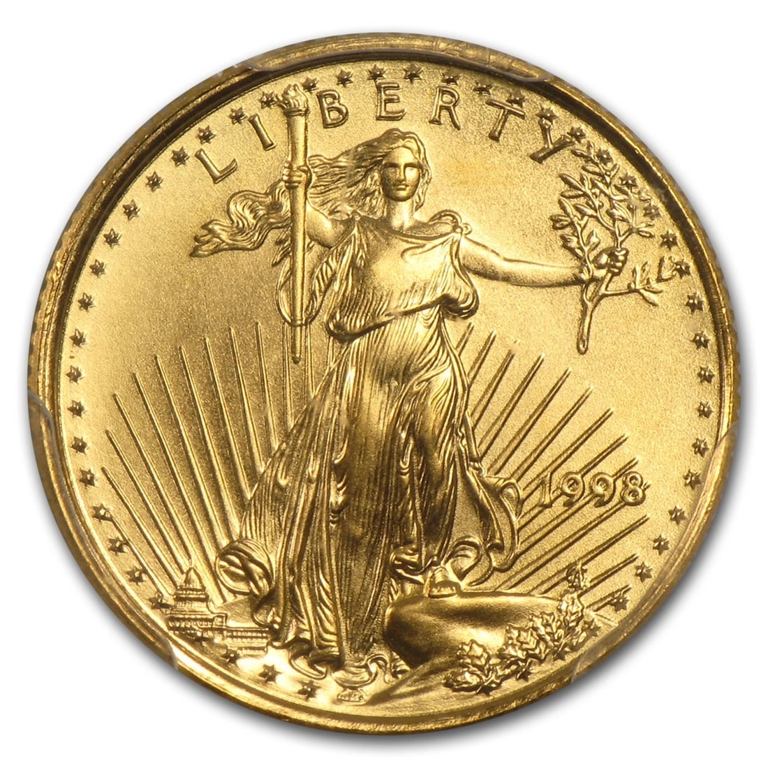 1998 1/10 OZ AMERICAN GOLD EAGLE (1 of 2)