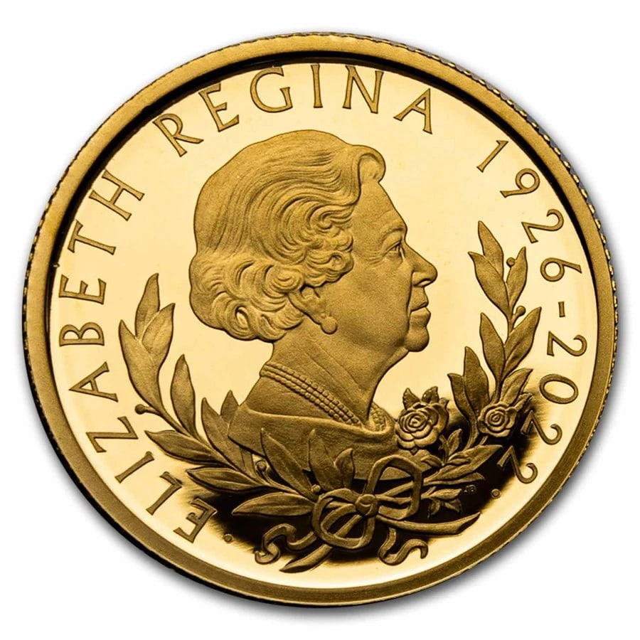 2022 GB 1/4 OZ GOLD £25 HER MAJESTY QUEEN ELIZABETH PRF (1 of 2)