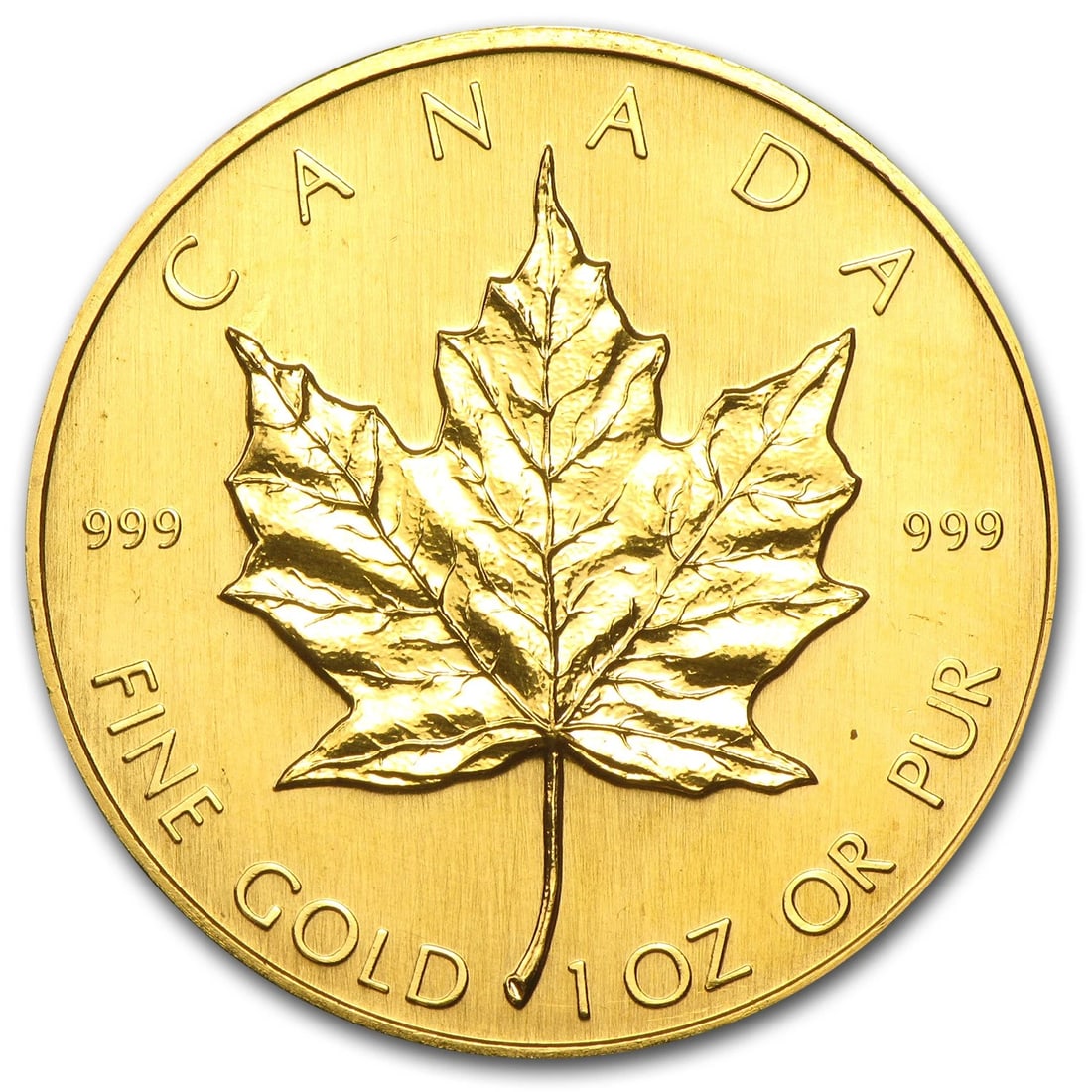 1982 CANADA 1 OZ GOLD MAPLE LEAF BU (1 of 2)