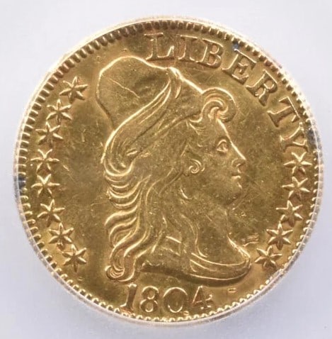 GENUINE 1804 $5 CAPPED BUST GOLD HALF EAGLE (1 of 2)