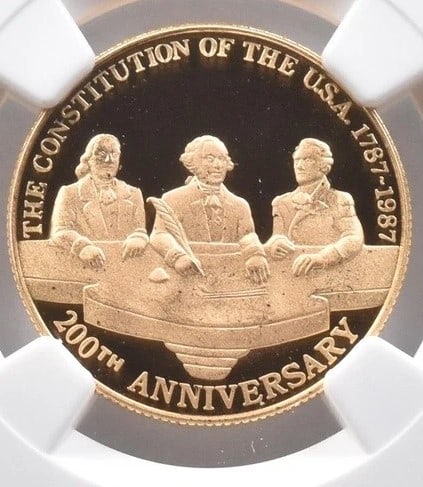 1987 MO MEXICO 1/4 ONZA GOLD: 1987 Mo Mexico 1/4 Onza Gold Grade : PF69 Composition : Gold Denomination : Not Specified Year : 1987 Country of Origin : None Mint Location : None Brand/Mint : None Accessories: