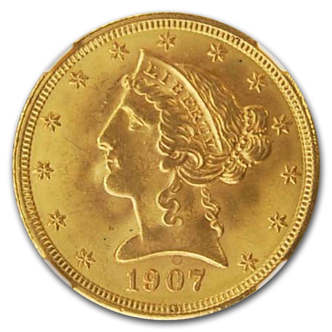 1907 $5 LIBERTY GOLD HALF EAGLE (1 of 2)