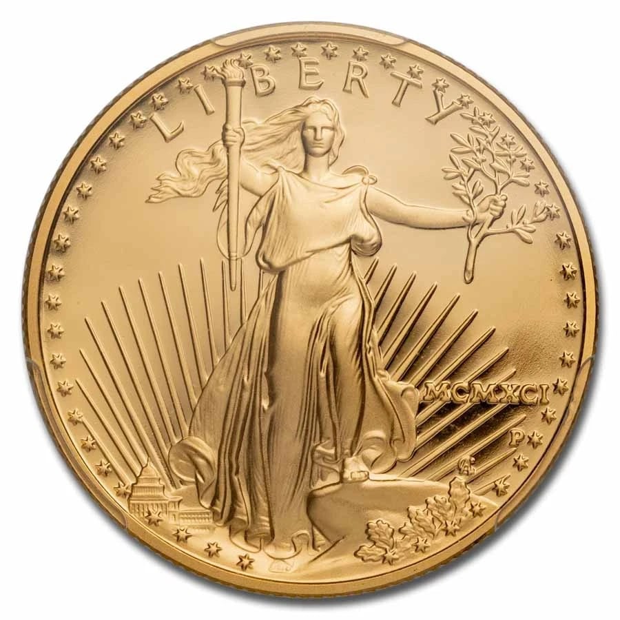 1991-P 1/2 OZ PROOF AMERICAN GOLD EAGLE (1 of 2)