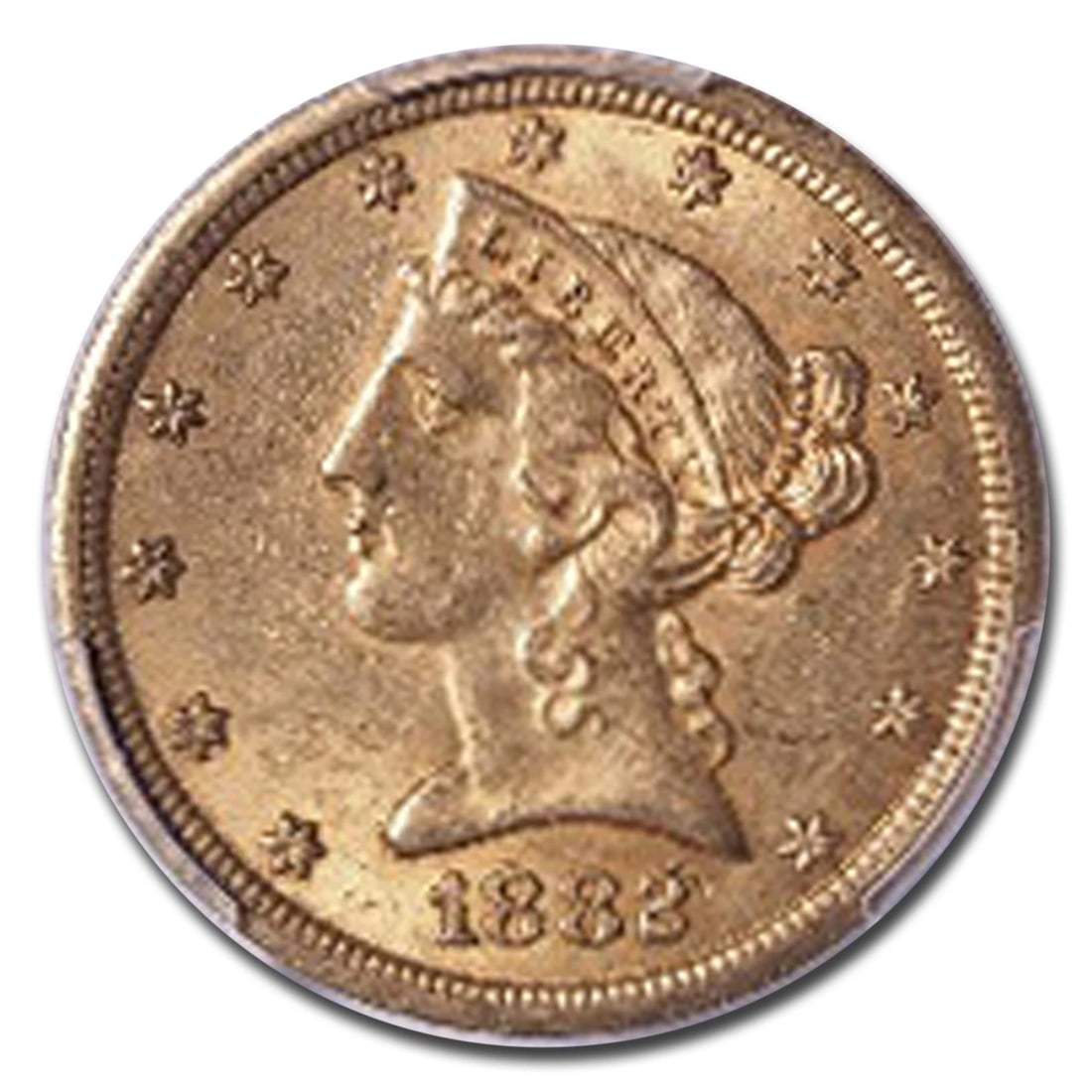 1882-CC $5 LIBERTY GOLD HALF EAGLE (1 of 2)