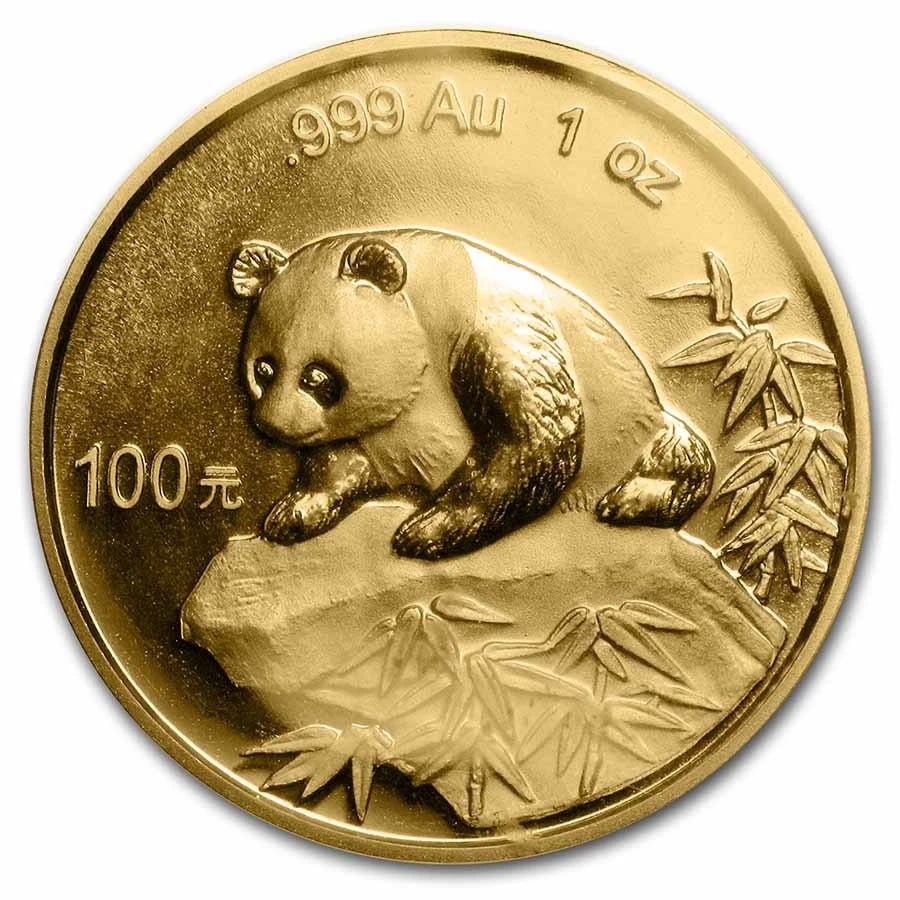 1999 CHINA 1 OZ GOLD PANDA LARGE DATE BU: 1999 China 1 oz Gold Panda Large Date BU Brand : Shenyang Mint Year : 1999 Denomination : 100 Yuan Fineness : 0.999 Country of Origin/Country/Region of Manufacture : China Coin : None 