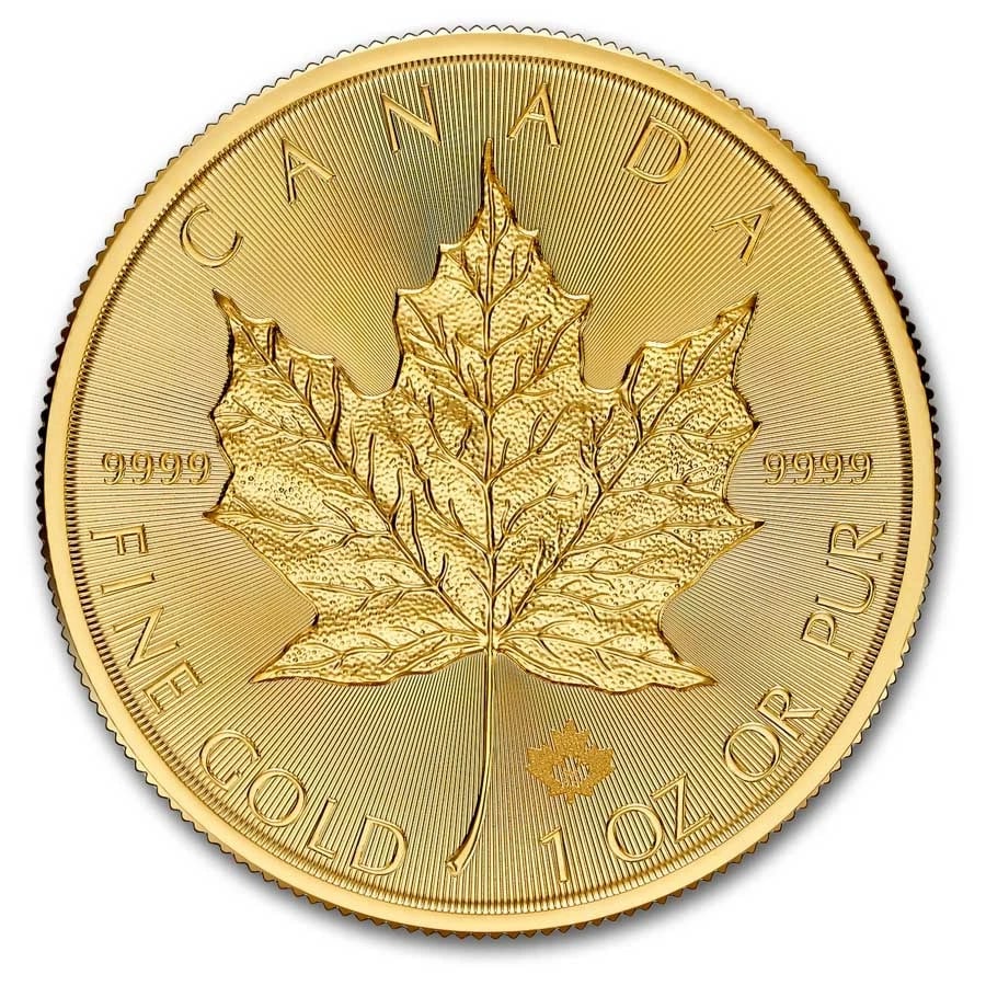 2025 CANADA 1 OZ GOLD MAPLE LEAF: 2025 Canada 1 oz Gold Maple Leaf Brand : Canada - Royal Canadian Mint Year : 2025 Denomination : 50 Dollars Fineness : 0.9999 Country of Origin/Country/Region of Manufacture : Canada Coin :