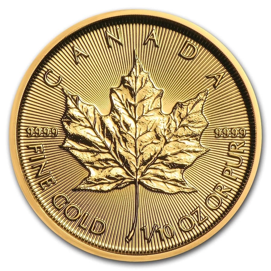 2020 CANADA 1/10 OZ GOLD MAPLE LEAF BU (1 of 2)