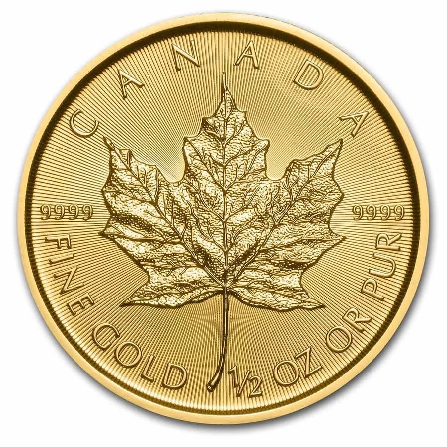 2022 CANADA 1/2 OZ GOLD MAPLE LEAF BU (1 of 2)