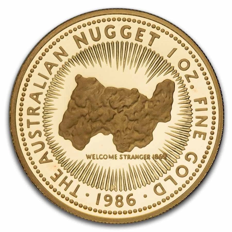AUSTRALIA 1 OZ PROOF GOLD NUGGET (RANDOM YEAR) (1 of 2)