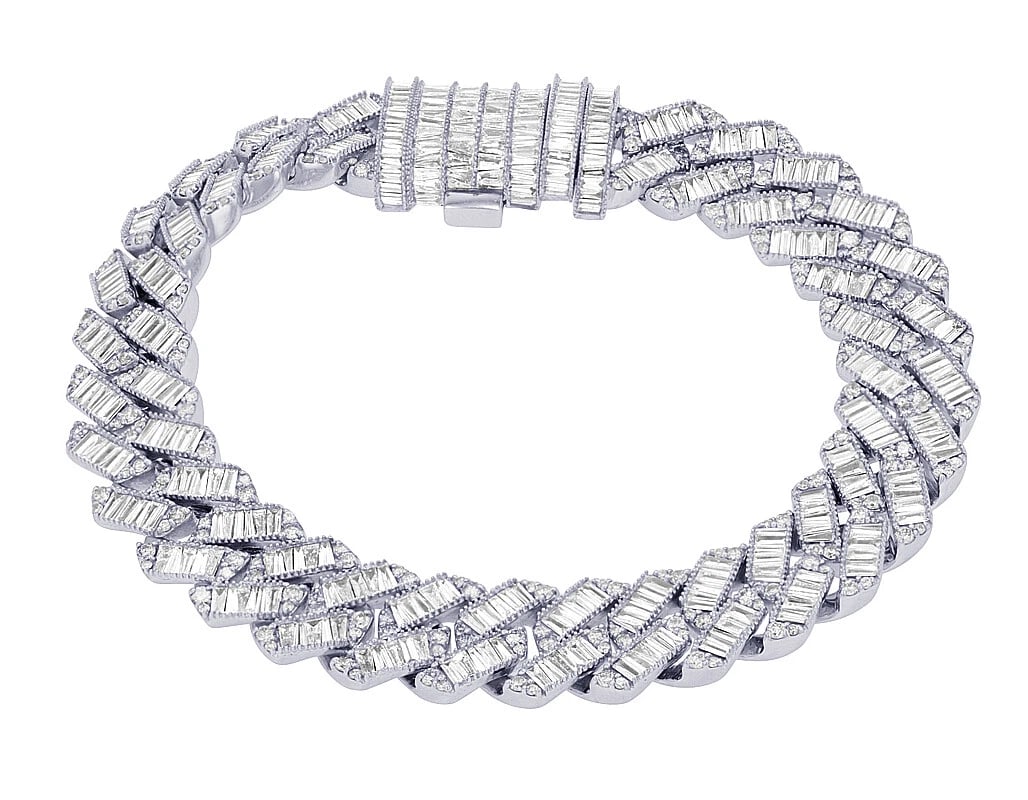 CUBAN GLASS REAL DIAMOND BRACELET (1 of 2)