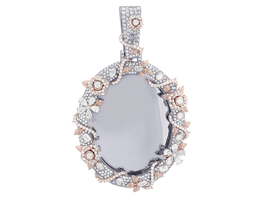 PEAR-MARQUISE REAL DIAMOND ETERNAL BLOSSOM PENDANT (1 of 2)