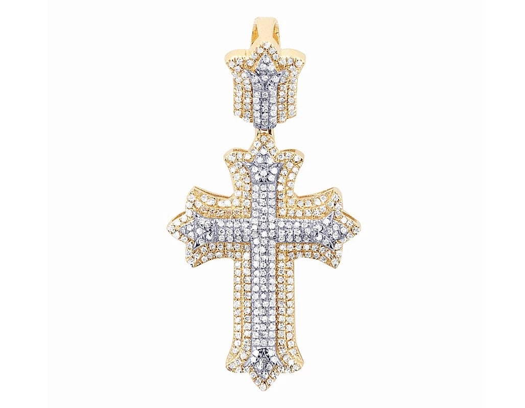 REAL DIAMOND GOTHIC CROSS PENDANT (1 of 2)