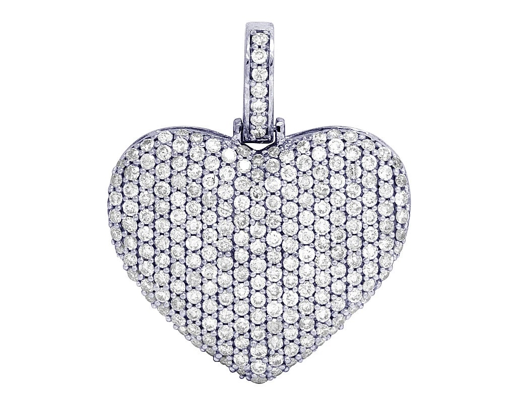 10K YELLOW GOLD REAL DIAMOND HEART PENDANT CHARM (1 of 2)