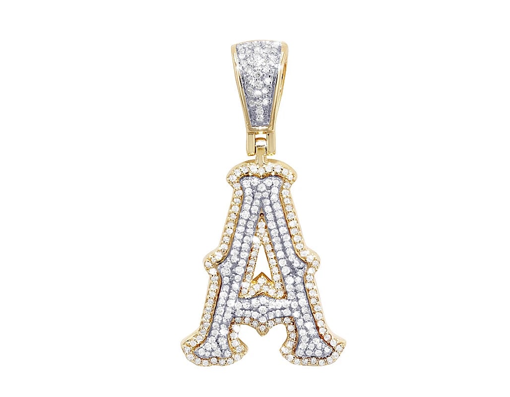 TWO-LAYERED A-Z INITIAL REAL DIAMOND PENDANTS YELLOW-WHITE GOLD: Two-Layered A-Z Initial Real Diamond Pendants Yellow-White Gold Brand: None Type: Pendant Material: Metal Yellow-White Gold Main Stone Natural Color: Yellow-White Size: Dimension L1.5" X H2.5mm A