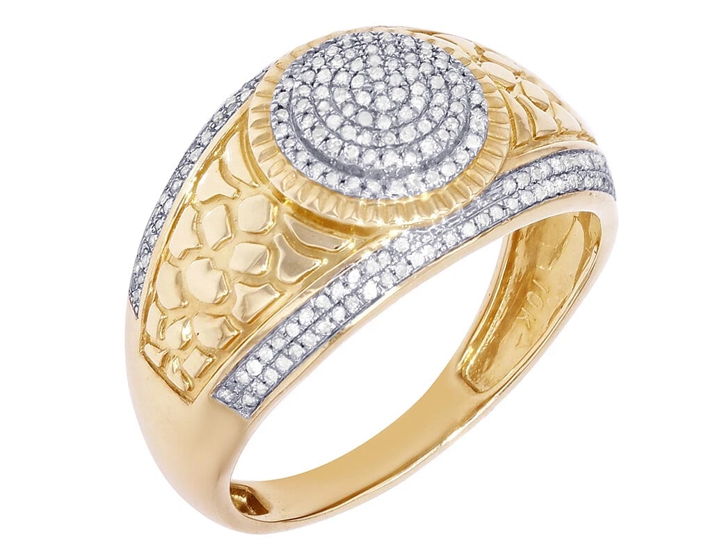 CLUSTER REAL DIAMOND PINKY RING 10K (1 of 5)