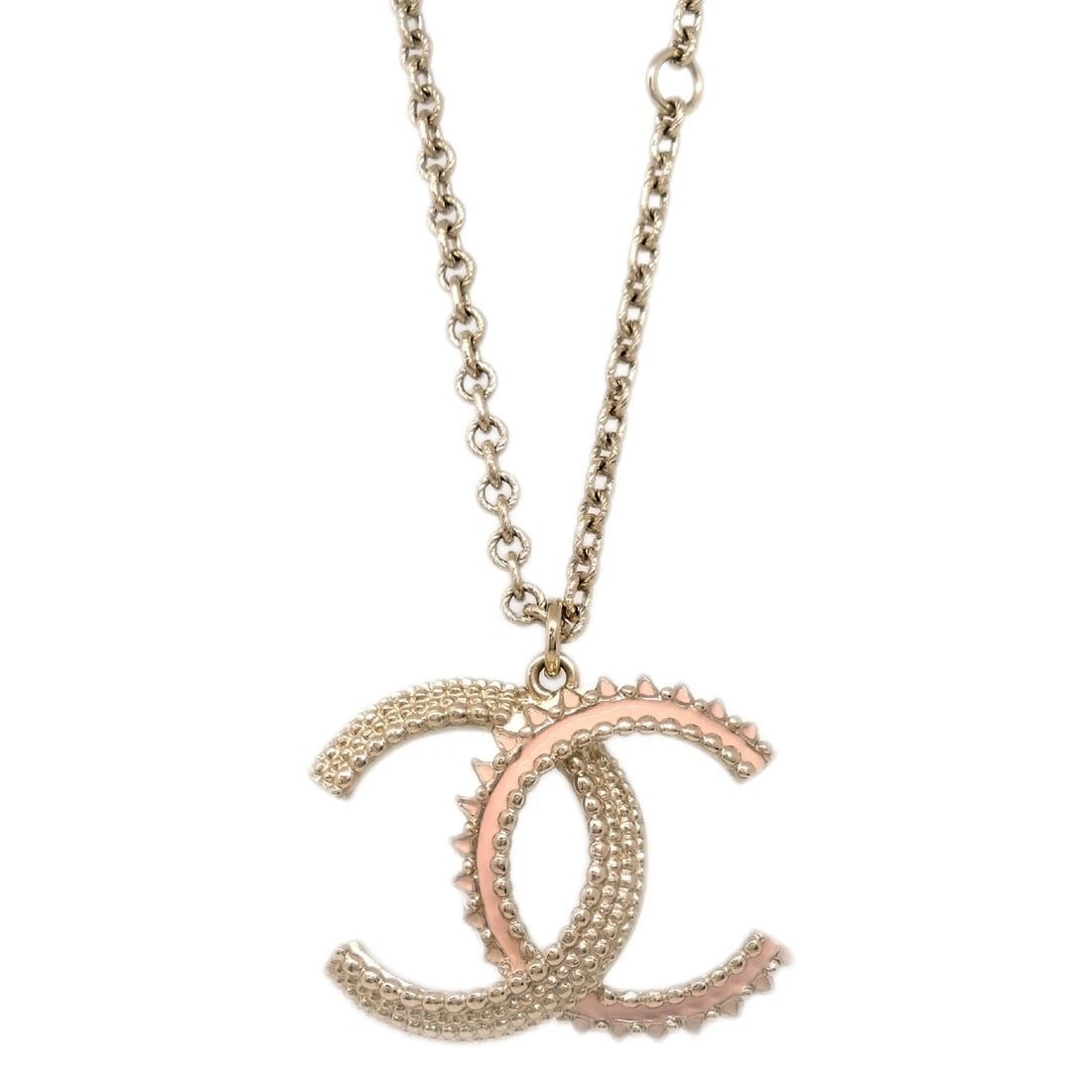 CHANEL GOLD CC PENDANT NECKLACE: Chanel Gold CC Pendant Necklace Brand: CHANEL Type: Necklace Material: Gold-plated Color: Gold, Pink, etc Size: Chain(Overall) : 41.0 or 59.0 cm Top : W 3.5 x H 2.7 cm Accessories: None Ac