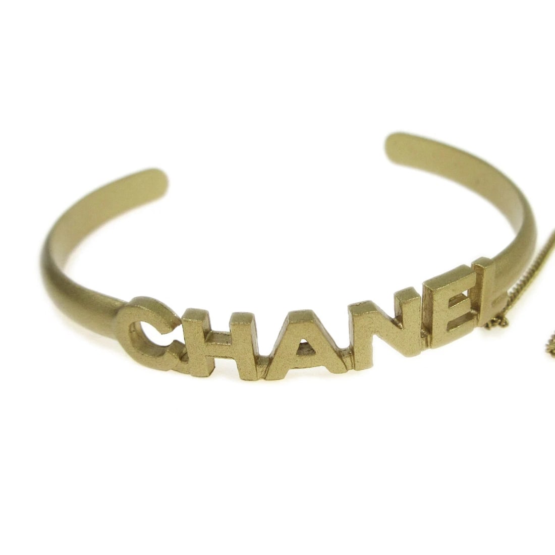 CHANEL RHINESTONE BANGLE CHAIN RING - 2