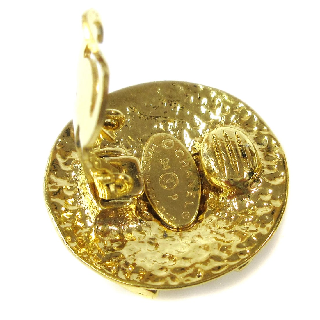 CHANEL BUTTON EARRINGS - 3