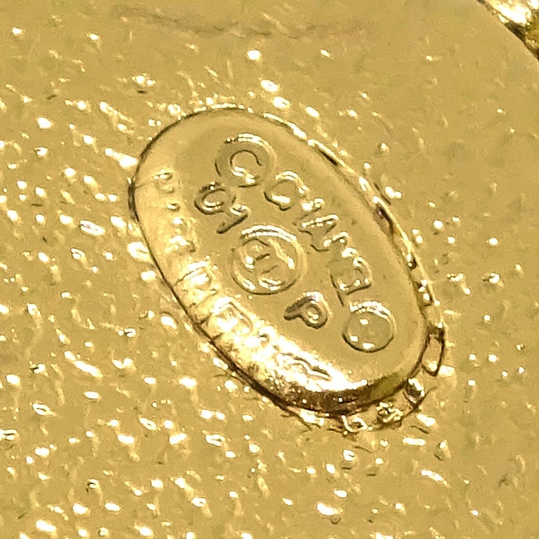 CHANEL BUTTON DANGLE PIERCED EARRINGS - 4